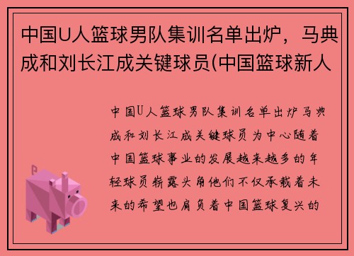 中国U人篮球男队集训名单出炉，马典成和刘长江成关键球员(中国篮球新人)